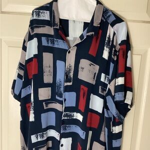 Men’s “LEVEL TEN”.  Short Sleeved  Shirt. Size 4X. Cool multiple colored shirt.